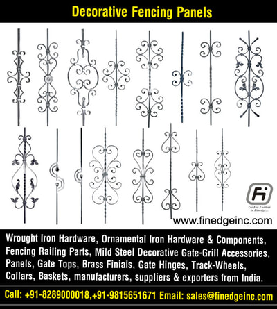 ornamental iron fence hardware materials manufacturers exporters suppliers India http://www.finedgeinc.com +91-8289000018, +91-9815651671